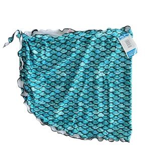 Teal Mermaid Scale Sarong